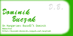 dominik buczak business card